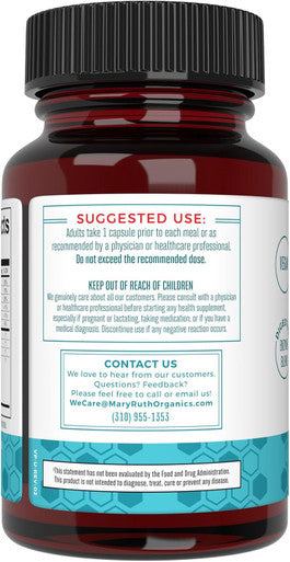 Maryruth Organics Digestive Enzymes Capsules | Up to 2 Month Supply | Enzyme Supplement for Gut Health Support | Digestion & Immune Support with Amylase | Lipase & Lactase | Vegan | Gluten | 60 Count