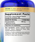 Carlyle Nac N-Acetyl Cysteine 600Mg | 180 Capsules | With Peppermint | Free Form Supplement | Non-Gmo, Gluten Free