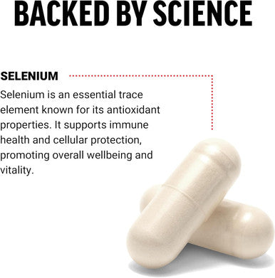 Force Factor Selenium Immune Support Supplement Selenium 200mcg Capsules to Support Immune Defense Immunity Supplement Vegan Non-GMO 120 Capsules