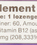 Bulletproof Cool Spearmint Methyl B-12 Lozenges, 60 Count, Supplement For Energy And Nerve Function