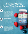 Extra Strength Zinc Gummies For Adults - Chewable Zinc Citrate 50Mg Immune Support Gummies For Adults - Kosher Halal Gluten And Gelatin Non-Gmo Nut Great Tasting Zinc Gummies Adult Formula