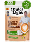 DulciLight Brown Monk Fruit 500 packets. Zero Calorie Sweetener. Monk Fruit Sweetener No Erythritol, Allulose and Stevia. Monkfruit Keto Sugar Substitute granulated powdered without aftertaste. Monk fruit coffee sweetener.