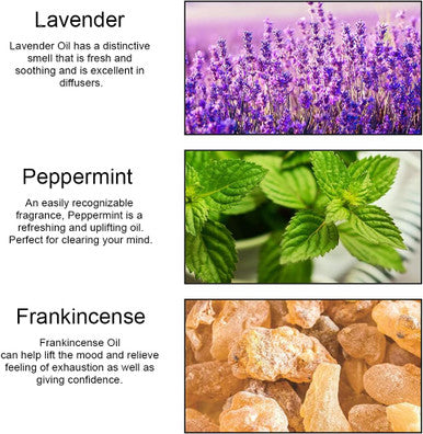 Therapeutic-Grade Aromatherapy Essential Oils Set, Peppermint Lavender Frankincense Essential Oils Set, 100% Pure Aromatherapy Essential Oils Kit for Diffuser, Massage, Humidifier 3x10ml