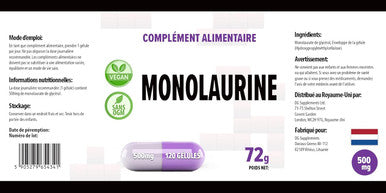 Hepatica Monolaurin 500Mg 120 Vegan Capsules, 3Rd Party Lab Tested, High Strength Supplement, Gluten And Gmo