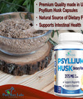 YUMMYVITE Premium Psyllium Husk Dietary Fiber Supplement 2175Mg, Non-Gmo, 120 Capsules