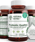 Natural Nutra Probiotic Quattro Supplement For Men & Women, Enhance Your Digestive Function, Improve Your Health, 50 Capsules