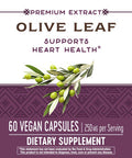 Nature's Way Olive Leaf, Premium Extract Supplement, 250 mg per serving, 60 Capsules