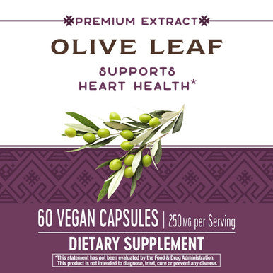 Nature's Way Olive Leaf, Premium Extract Supplement, 250 mg per serving, 60 Capsules