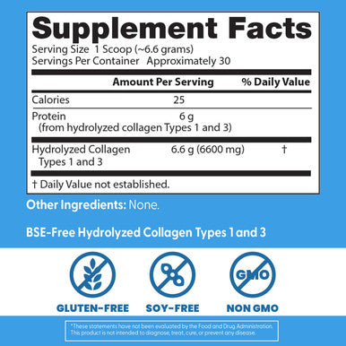 Doctor's Best Pure Collagen Types 1 & 3 Powder - 7.1 Oz (200Gms)