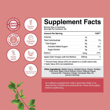 Natures Craft Vegan Advanced Keto ACV Gummies - Keto Apple Cider Vinegar Gummies Sugar Delicious Formula for Slimming Cleanse and Detox Goals - Non GMO Apple Cider Vinegar Gummies with The Mother (2 Months)