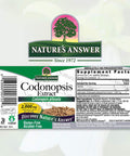 Nature'S Answer Codonopsis Root Organic Alcohol 1 Fluid Ounce | Immune Support | Natural Energy Booster