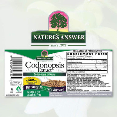 Nature'S Answer Codonopsis Root Organic Alcohol 1 Fluid Ounce | Immune Support | Natural Energy Booster