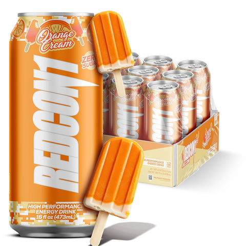 REDCON1 Energy High Performance Drink, Freedom Frost - Zero Sugar Energy Drink with Alpha GPC Nootropic - 200mg Natural Caffeine from Green Coffee Beans - Vitamin B6, B12 & B5 to Boost Mood (12 ct)