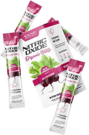 Nitric Oxide Organic Beet Root Powder by Snap Supplements Convenient Single Serve Packs Natural Energy OnTheGo Support Blood Pressure Circulation Superfood Heart Health Beets 10 Packs