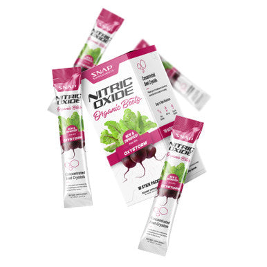 Nitric Oxide Organic Beet Root Powder by Snap Supplements - Convenient Single Serve Packs - Energy On-The-Go, Support Pressure, Circulation Superfood, Heart Health Beets (10 Packs)