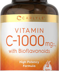 Carlyle Vitamin C 1000mg with Bioflavonoids | 250 Caplets | with Rose HIPS | Vegetarian Non-GMO Gluten