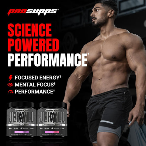 Prosupps Dr. Jekyll Performance Pre Workout Powder - Low-Stimulant Preworkout Supports Muscle Gain Focus & Energy - Caffeine- Gym & Fitness Supplements (Blackberry Lemonade 30 Servings)