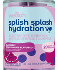 Wellah Splish Splash Hydration (Blueberry Pomegranate) 20 Stick Packs - Electrolyte Drink Mix With Superfruit Complex
