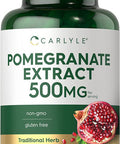 Carlyle Pomegranate Extract | 500mg | 200 Capsules | Non-GMO, Gluten Free Supplement | Traditional Herb