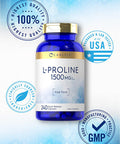 Carlyle L-Proline Free Form 1500mg | 240 Capsules | Non-GMO, Gluten Free Supplement