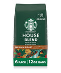 Starbucks Ground Coffee, Medium Roast Coffee, House Blend, 100% Arabica, 1 bag (18 oz)