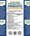Prebiotics and Probiotic with Whole Food Enzymes for Adults Women Men Probiotics Lactobacillus Acidophilus Digestive Health Capsules Shelf Stable Supplement NonGMO Gluten Dairy Free 30ct