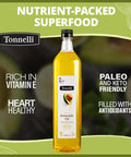 Tonnelli Premium Cold Pressed Naturally Refined Avocado Oil, 1 Liter (2 Pack) | High Smoke Point 520F | Product of Spain | Certified Kosher (including Passover)