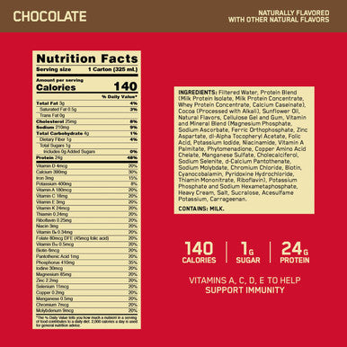 Optimum Nutrition Gold Standard Protein Shake 24G Protein Ready To Drink Protein Shake & Pure Protein Bars High Protein Nutritious Snacks To Support Energy Low Sugar Gluten Free