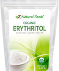 Organic Erythritol - Bulk 10 lb Size - Zero Calorie Alternative Sweetener - Low Glycemic Sugar Substitute - Great for Coffee, Tea, Drinks, Shakes, Cooking & Baking - Vegan, Non GMO & Gluten Free