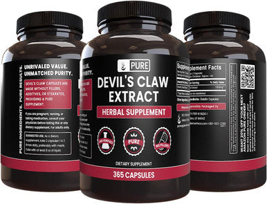 PURE ORIGINAL INGREDIENTS Devil'S Claw (365 Capsules) No Magnesium Or Rice Fillers, Always Pure, Lab Verified