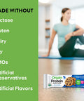 Orgain Organic Plant Based Protein Bar Chocolate Chip Cookie Dough 10g of Protein Vegan Gluten Non Dairy Soy Lactose Kosher NonGMO 1.41 Ounce 12 Count