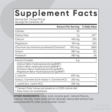 Sports Research Keto Plus Exogenous Ketones With Gobhb - 30 Servings Keto Electrolyte Powder For Hydration, Energy, Focus & Ketosis Keto Certified, Vegan Friendly (Raspberry Lemonade)