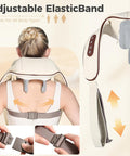 4D Deep Neck Massager, Cordless Tissue Kneading Massage With Heating Function, Shiatsu Neck And Shoulder Massage Pillow For Neck, Traps, Back And Leg Pain Relief, Gifts For Men Or Women(Grass White)