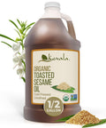 Kevala Organic Toasted Sesame Oil Cold Pressed and Unrefined Oil for Daily Cooking and Baking Made with Top Selection Roasted Sesame Seeds Great for StirFry Vegetables 8 oz Glass Bottle