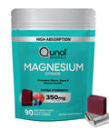 Qunol Magnesium Citrate Soft Chews 350mg Extra Strength Magnesium Supplement High Absorption to Support Nerve Bone and Muscle Health 90 Count