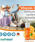 Nutrazul Vitamin C 1000mg Effervescent Tablets- Orange 20 s | 20 Days Supply | Gluten Free, Lactose Free, Sugar Free & Preservative Free | Maintains Immune Function
