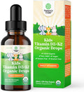 Natures Craft Liquid Vitamin D3 Drops for Kids - Organic Vitamin D for Kids and Babies with Vitamin K2 - Vegan Vitamin D3 K2 Kids Vitamins for Immune Support - Liquid Vitamin D Drops for Infants Toddlers and Kids