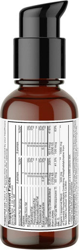 Codeage Liquid Vitamin D3 K2 Supplement Liposomal Vitamin D Cholecalciferol Menaquinone MK-7 Liquid Vitamin K - Vegan & Non-GMO - No Sugar - 2 fl oz