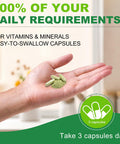 Mens Multivitamins 50 Plus, Whole Food Multivitamin Organic Natural Foods Mens Vitamins Multivitamin Men 50+ For Brain, Heart And Eye Health, Improve Digestion & Prostate Health, 60 Capsules