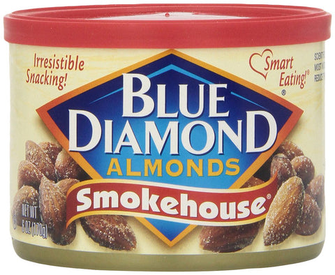 Blue Diamond Almonds, Sweet Honey Roasted Classic Flavor, GMO Free, Kosher, No Gluten Ingredients or Artificial Flavors, Great for On-The-Go, Pantry Staple, Dessert, Holidays, Lunch, Charcuterie, 6 oz. Can