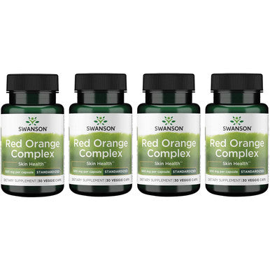 Swanson Red Orange Complex 500 Milligrams 30 Veg Capsules (4 Pack)