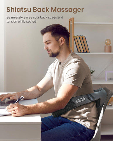 Renpho Neck Massager, [ ] Shiatsu Neck And Back Massager, 5D Kneading Neck Massager For Pain Relief Deep Tissue, Neck And Shoulder Massager With Heat, Massage Pillow For Neck Back Shoulder