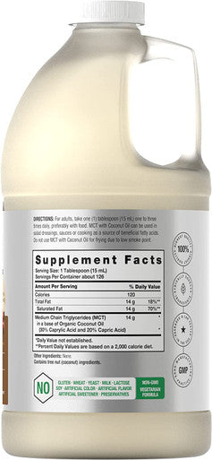 Keto Mct Oil 64 Oz | Value Size | Blends With Coffee, Tea, And Juice Drinks | 100% Pure | Vegetarian, Non-Gmo, And Gluten Free Unflavored Oil Formula | By Horbaach