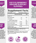 Elderberry Gummies for Kids Extra Strength Immune Support Gummy with Vitamin C and Zinc - Tasty Natural Sambucus Berry Flavor - Best Children's Herbal Supplements - 60 Gummies