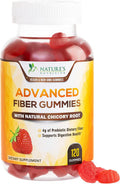 Vegan Fiber Gummies - 4 Grams of Daily Prebiotic Fiber - Max Strength Soluble Fiber Gummy, Supports Digestive Health & Regularity, Nature's Non-GMO Dietary Fiber Supplement - 120 Gummies