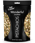 Wonderful Pistachios In Shell, Lightly Salted Nuts, 16 Ounce Resealable Bag | Protein Snacks, Gluten Free, Healthy Food, Work, School, Office Snacks, Airplane Travel Snacks