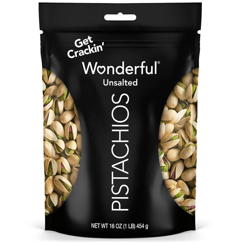 Wonderful Pistachios In Shell, Lightly Salted Nuts, 16 Ounce Resealable Bag | Protein Snacks, Gluten Free, Healthy Food, Work, School, Office Snacks, Airplane Travel Snacks