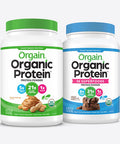 Orgain Bundle Peanut Butter Protein Powder and Chocolate Protein Superfoods Powder Vegan Made without Dairy Gluten and Soy NonGMO