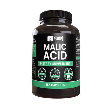 PURE ORIGINAL INGREDIENTS Malic Acid (365 Capsules) No Magnesium Or Rice Fillers, Always Pure, Lab Verified