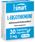 Supersmart LErgothioneine 5 mg Per Day Anti Inflammatory Antioxidant Supplement Immune Support Protect Mitochondria NonGMO 30 Vegetarian Capsules
